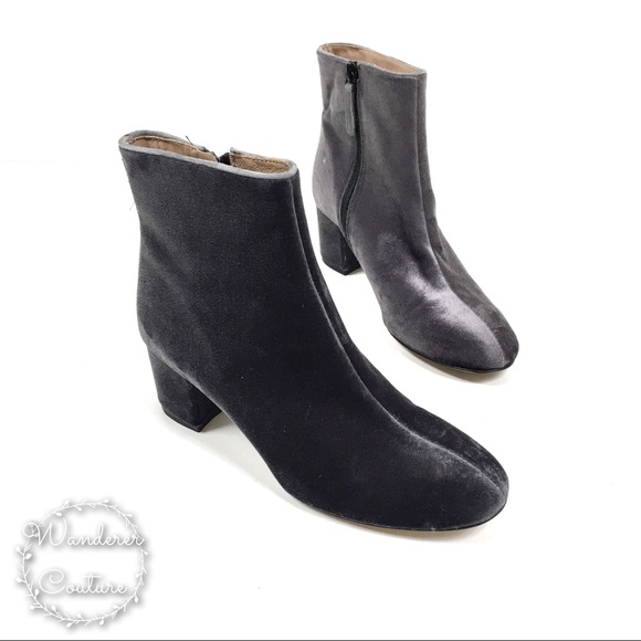 J. Crew Shoes - J.CREW Hadley Velvet Heeled Ankle Boots